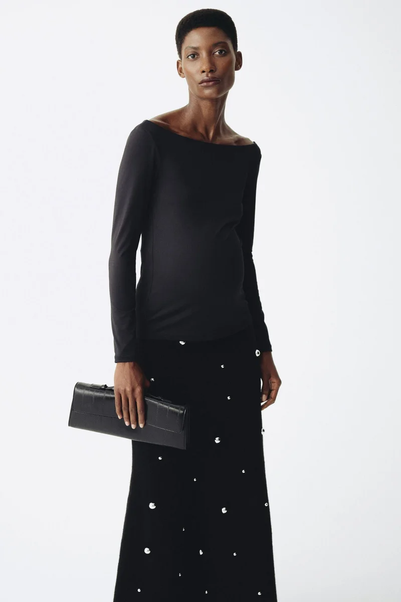 MAMA Boat-Neck Top