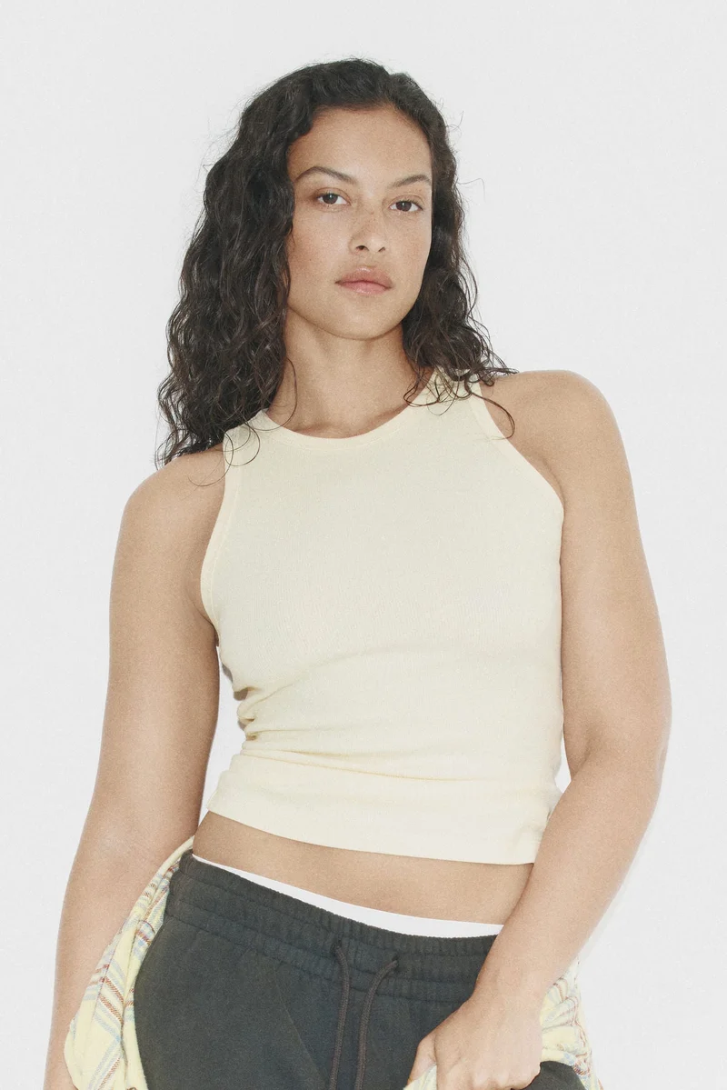Ribbed Cotton Vest
