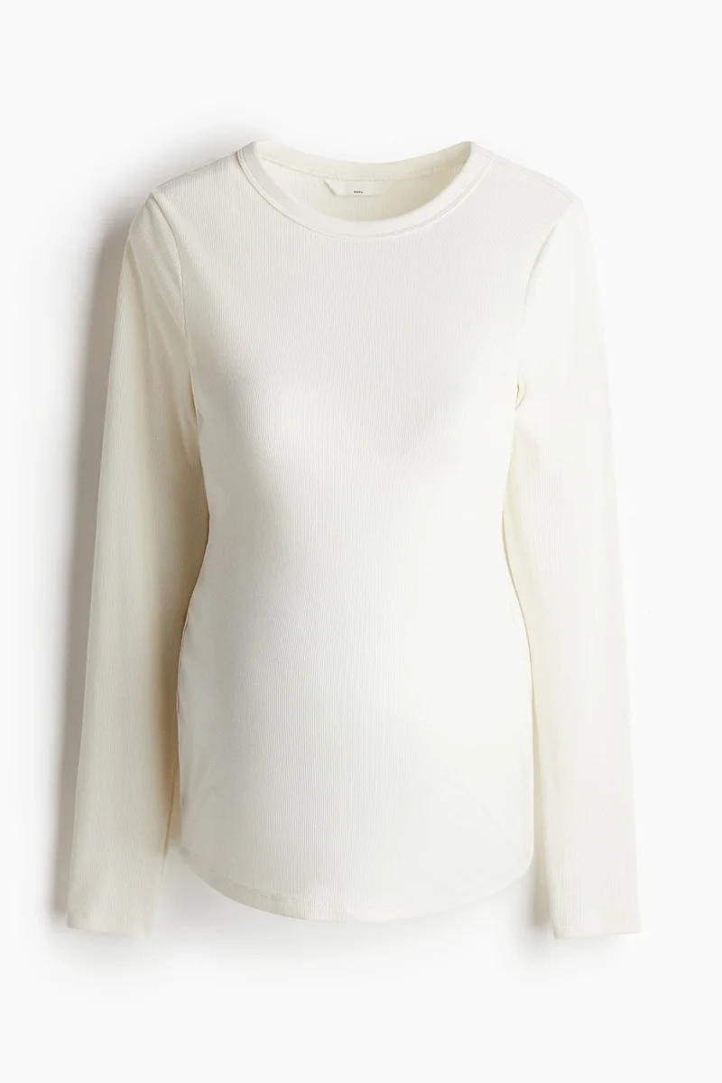 MAMA Ribbed Jersey Top