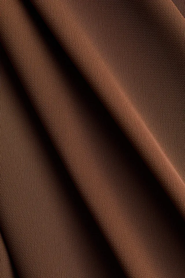 Brown Halterneck Cropped Top with Cowl Neck and Back Ties – image 6