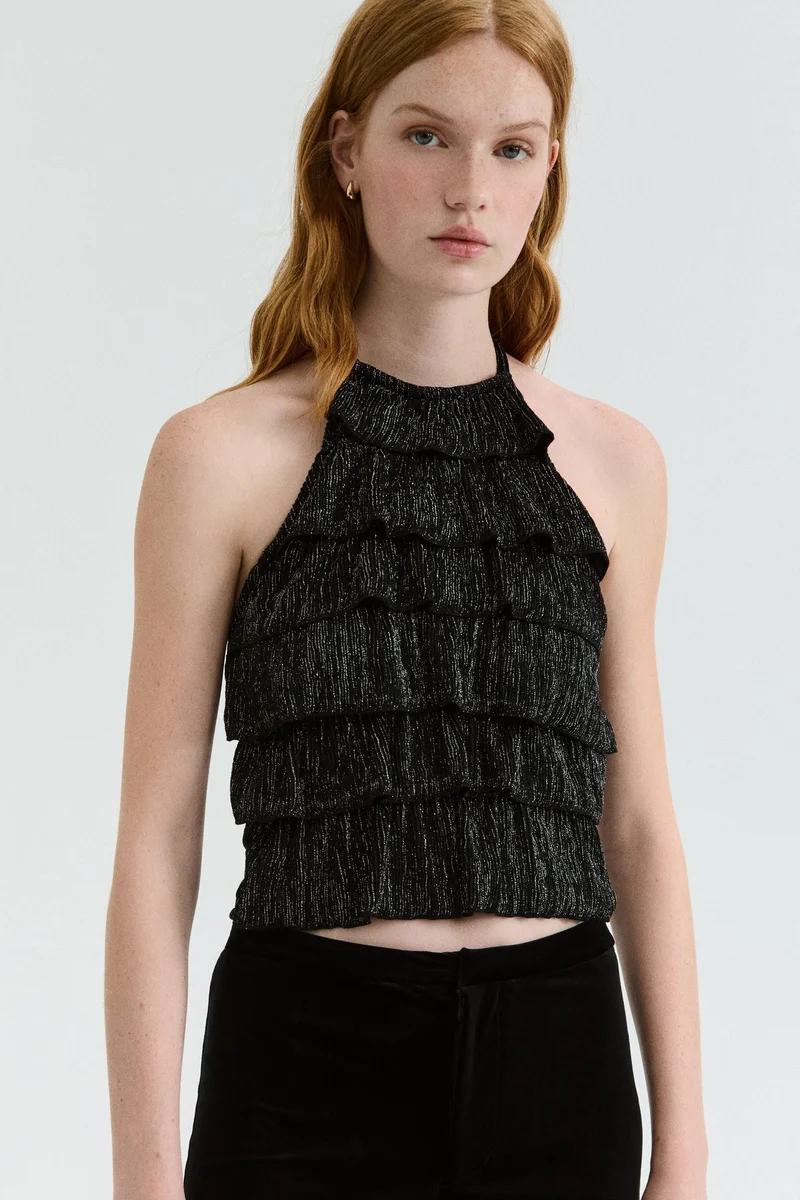 Tiered Halterneck Top