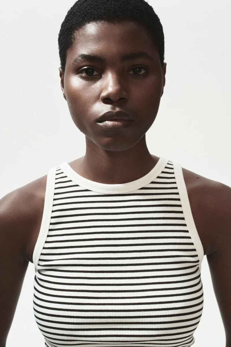 Ribbed Cotton Vest Top