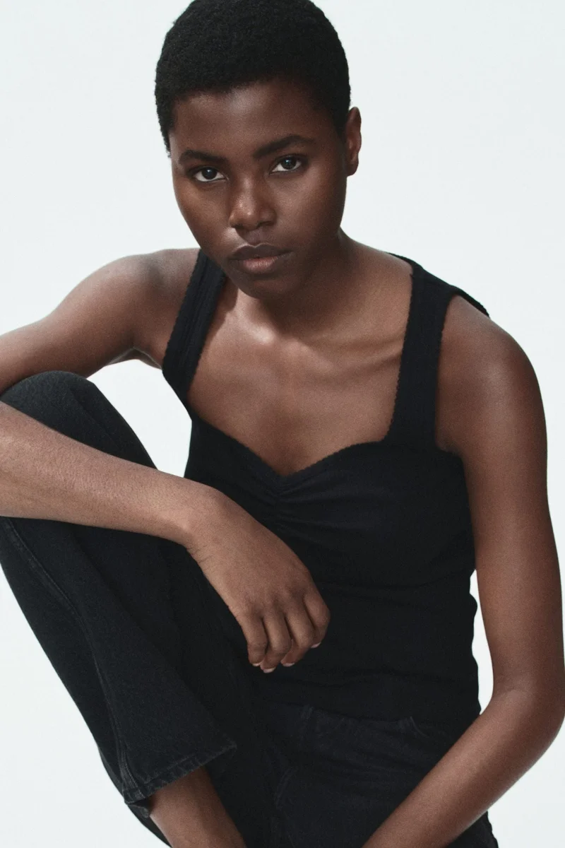Ribbed Cotton Vest Top