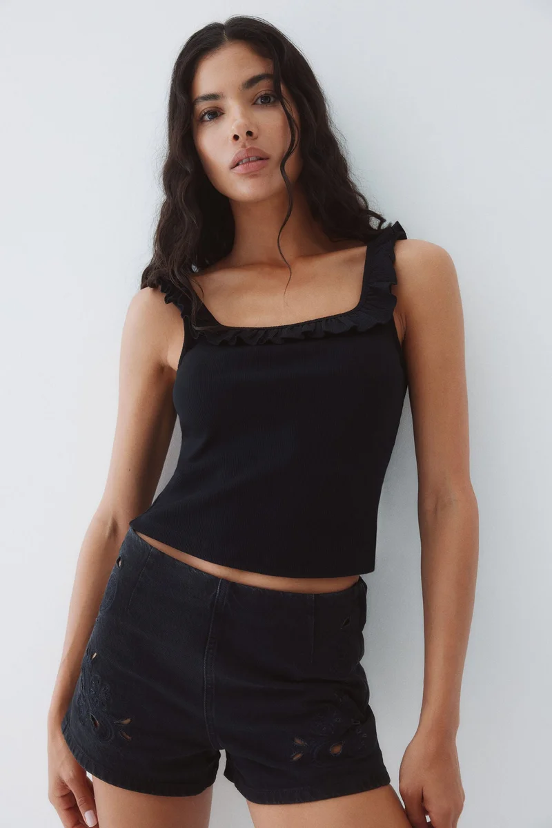 Frill Trim Vest Top