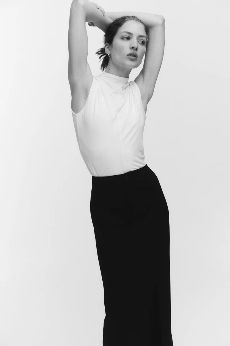Modal Blend Turtleneck Top