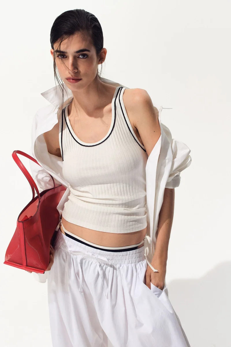 Rib-knit Vest Top