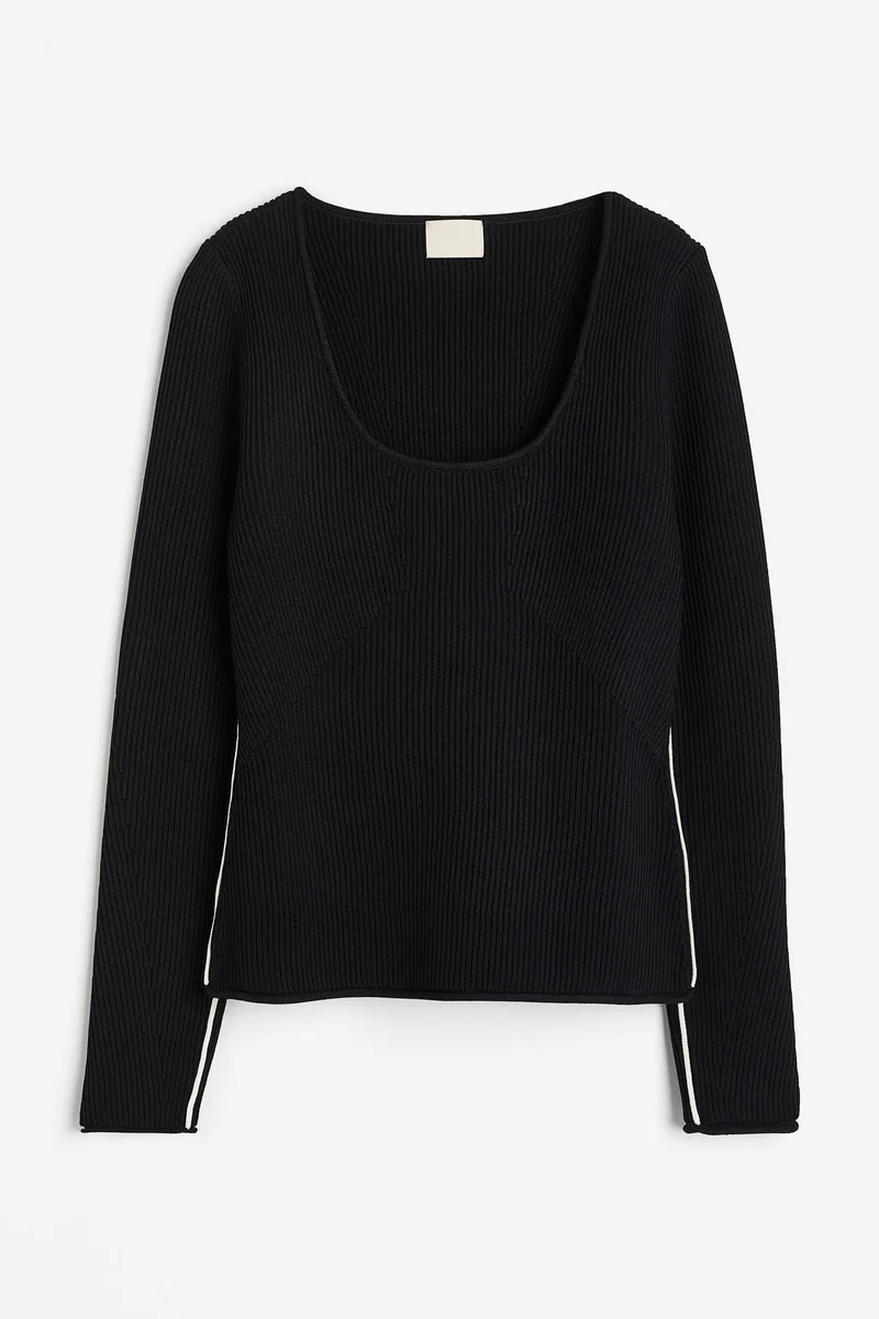 Rib-knit top