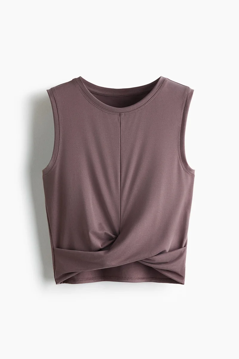 Slim Fit Twist Detail Sports Vest