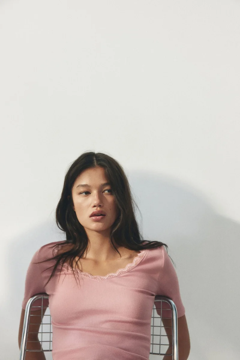 Rib-knit top