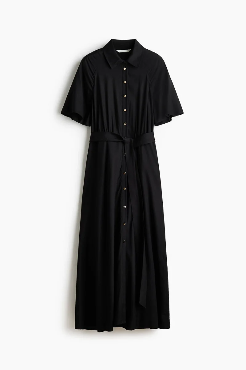 Tie-Belt Shirt Dress