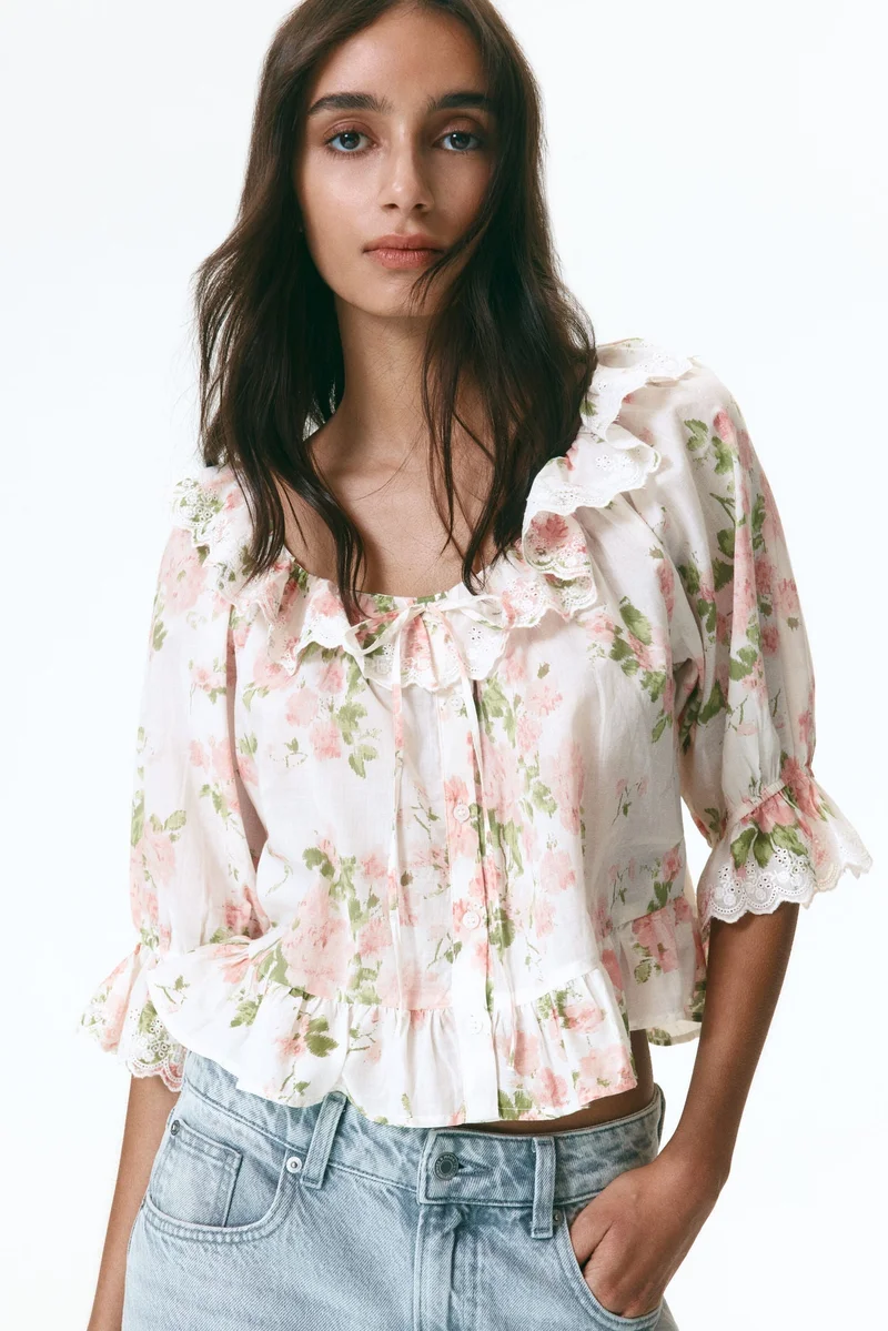 Cotton Broderie Anglaise Blouse