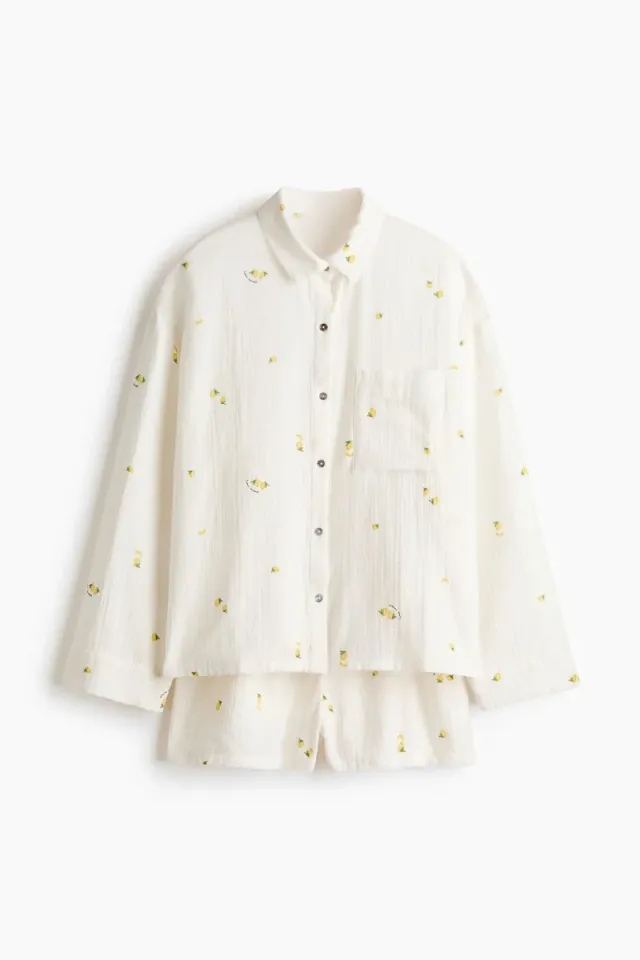 Pajama Shirt & Shorts Set – image 5