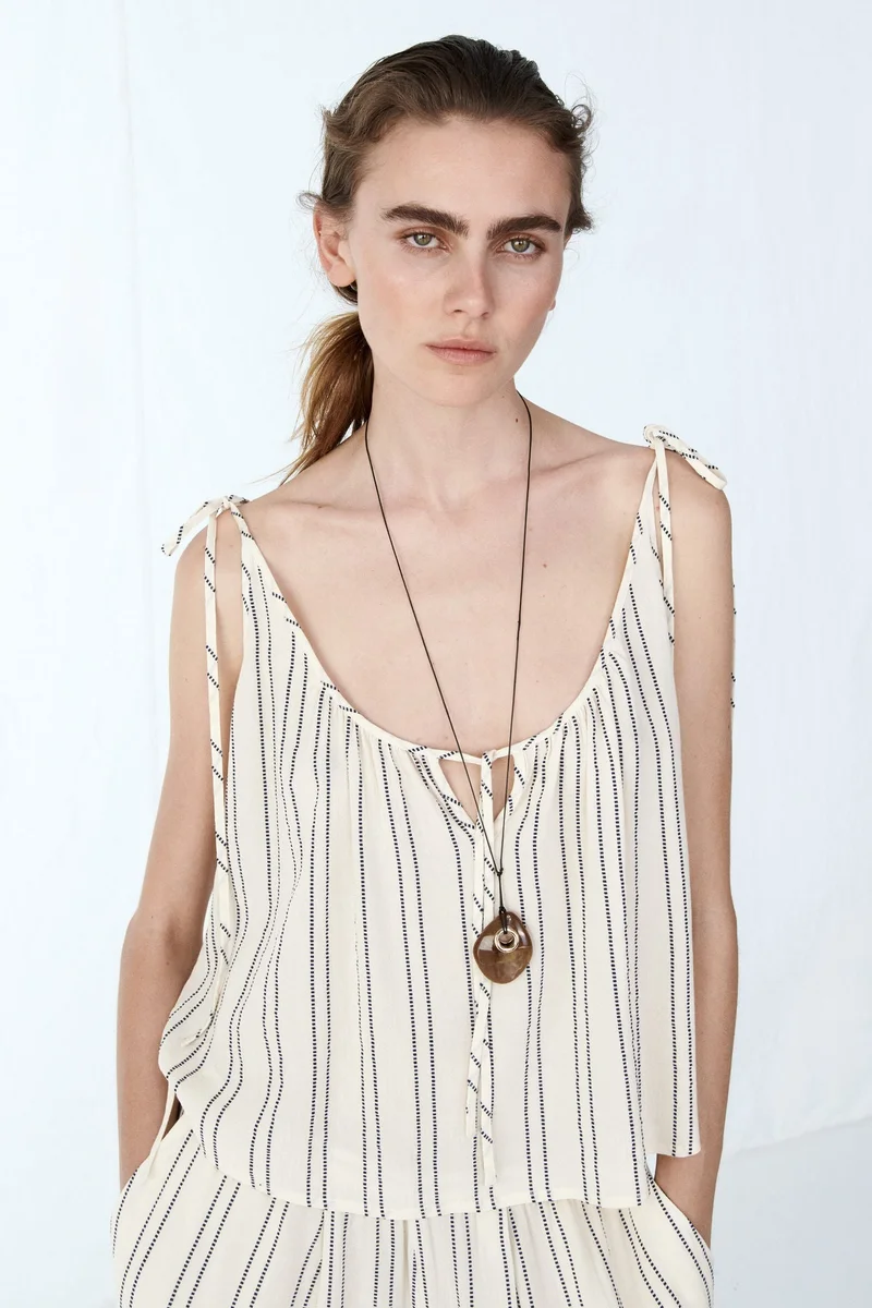Oversized Tie-Strap Top
