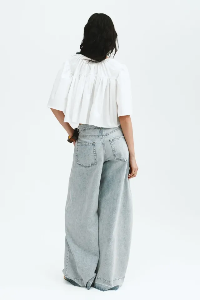 Cropped Cotton Blouse – image 4