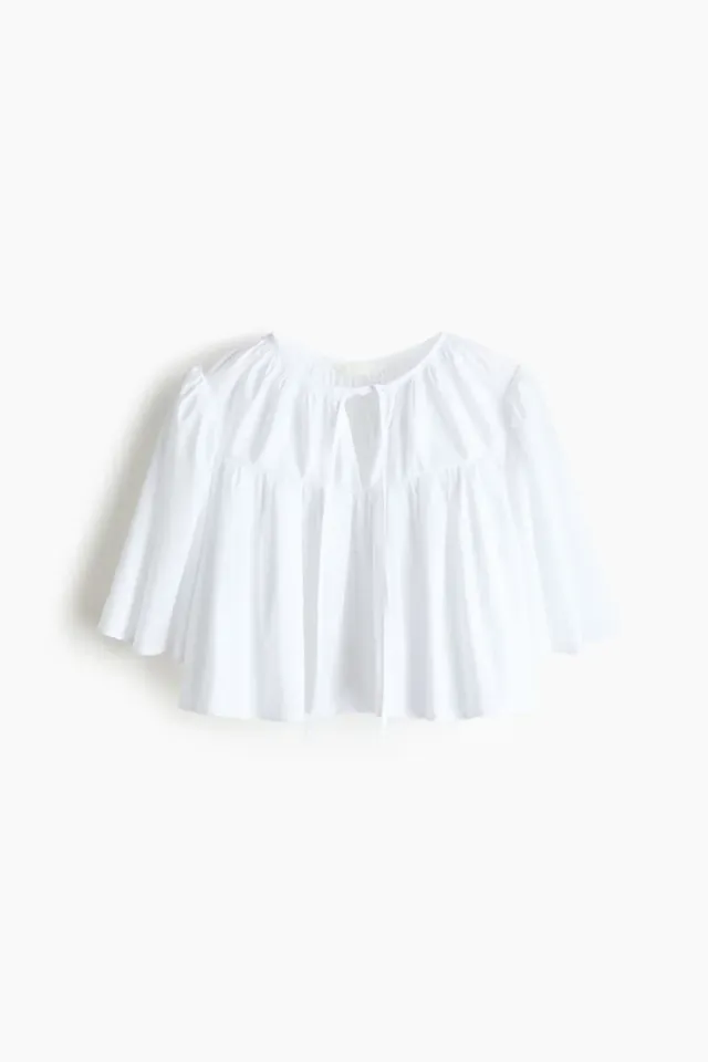Cropped Cotton Blouse – image 6