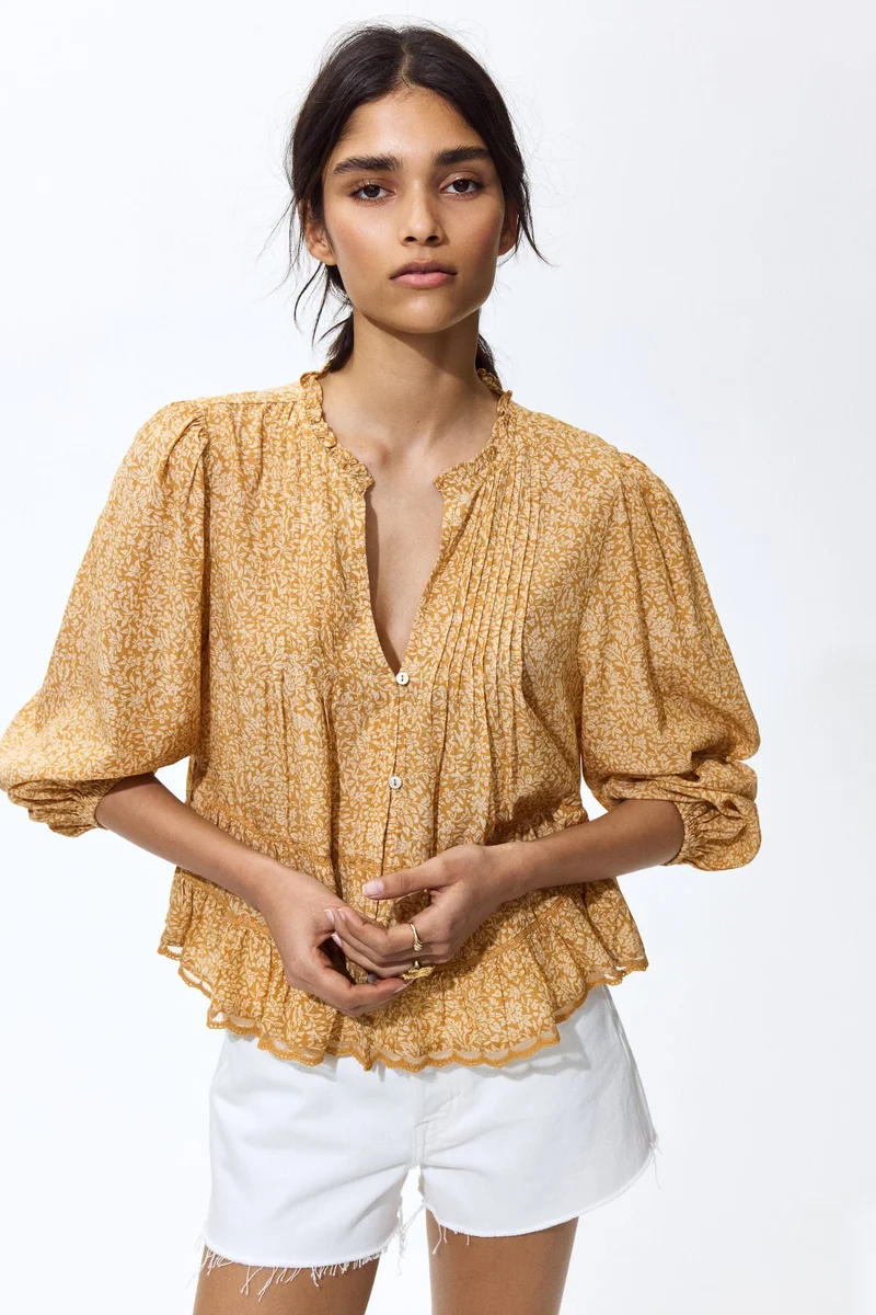 Pintucked Blouse