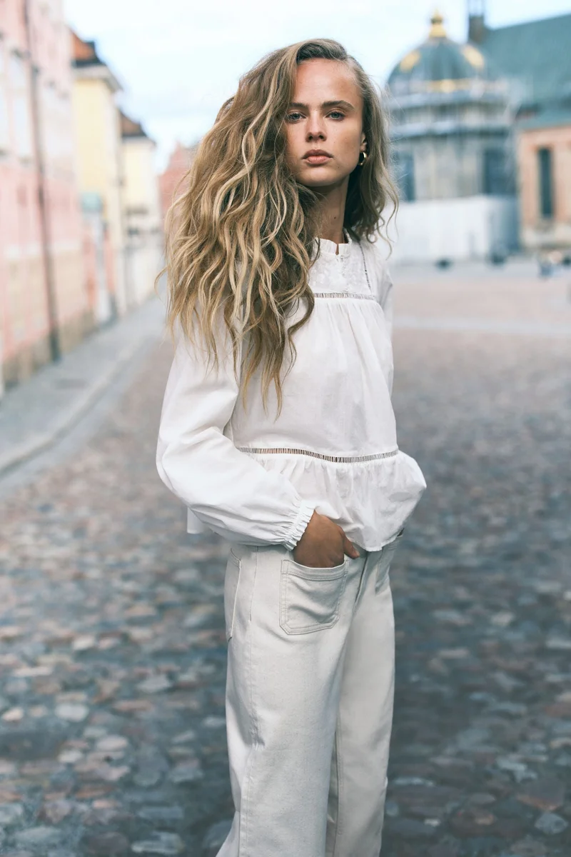 Embroidered Cotton Blouse