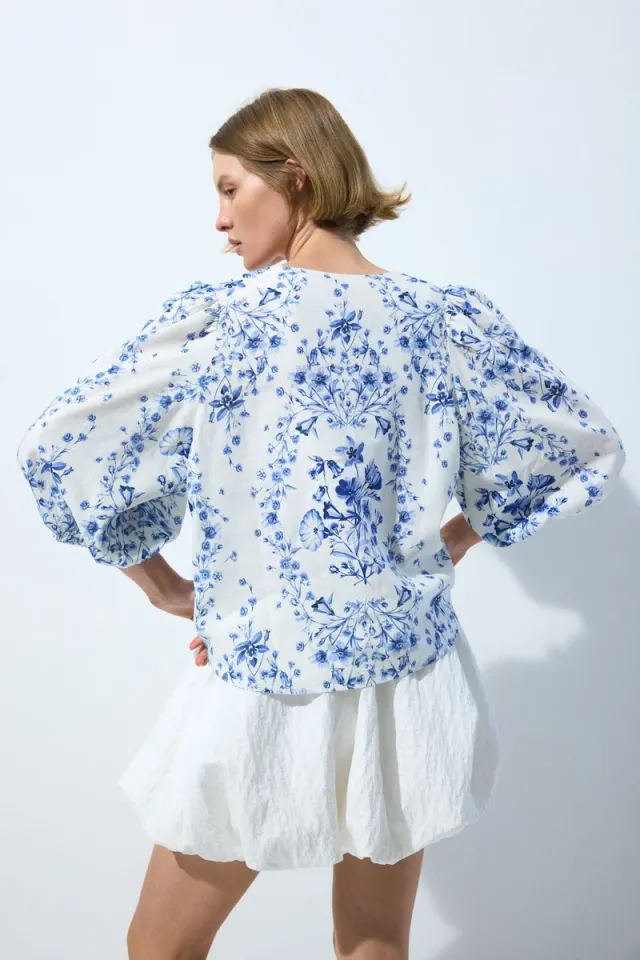 Linen Blend Blouse – image 2