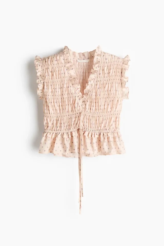 Sleeveless Smocked Blouse – image 6