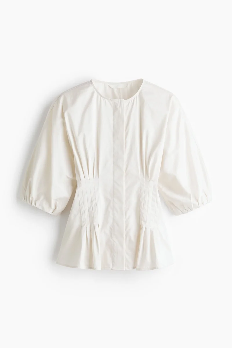 Cotton Waisted Blouse