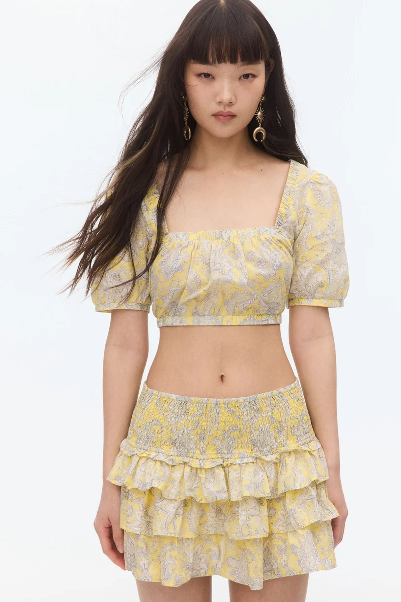 Lace-detail Cotton Blouse