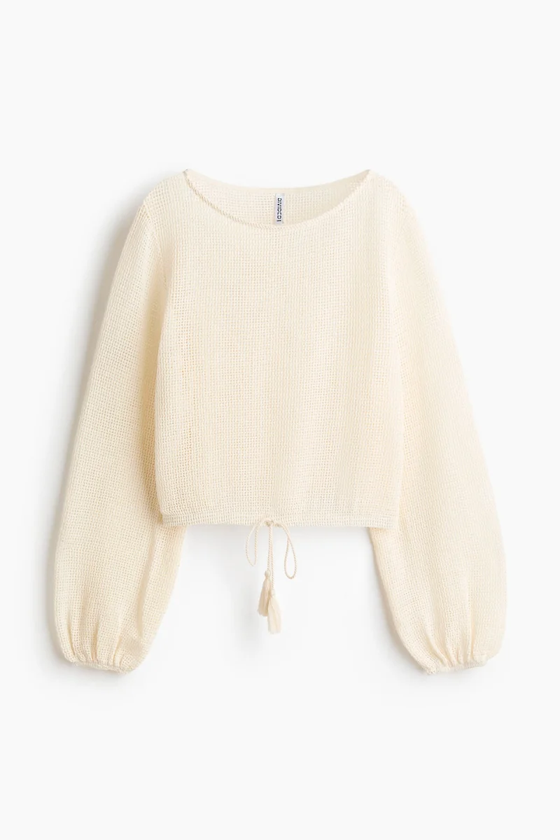 Drawstring Net Top
