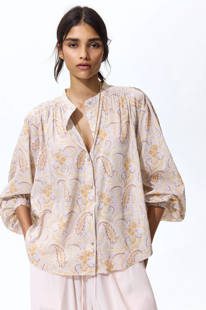 Oversized Viscose Blend Blouse