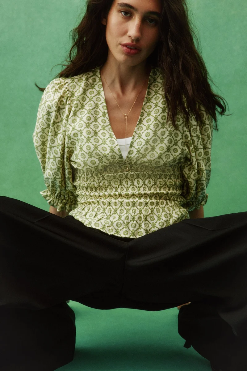 Smocked Waist Blouse