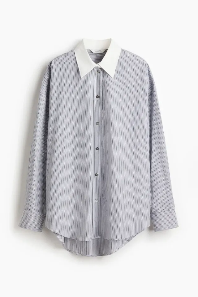 قميص فضفاض من قطن بوبلين – صورة 5