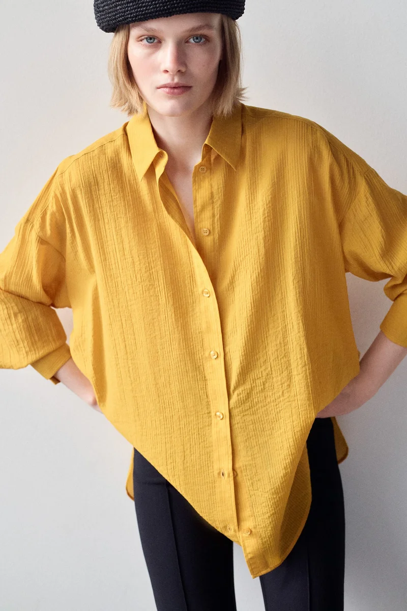 Oversized Crinkled Shirt