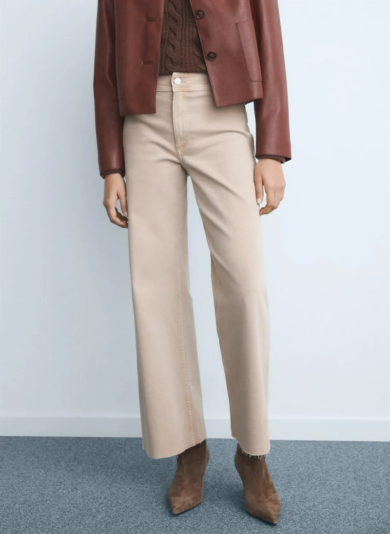 High-Rise Culotte Jeans