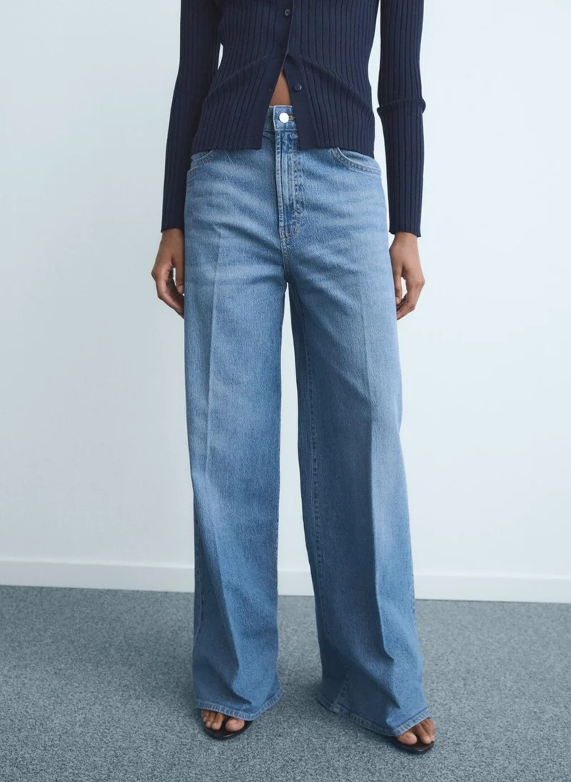 High-Waisted Wide Leg Jeans