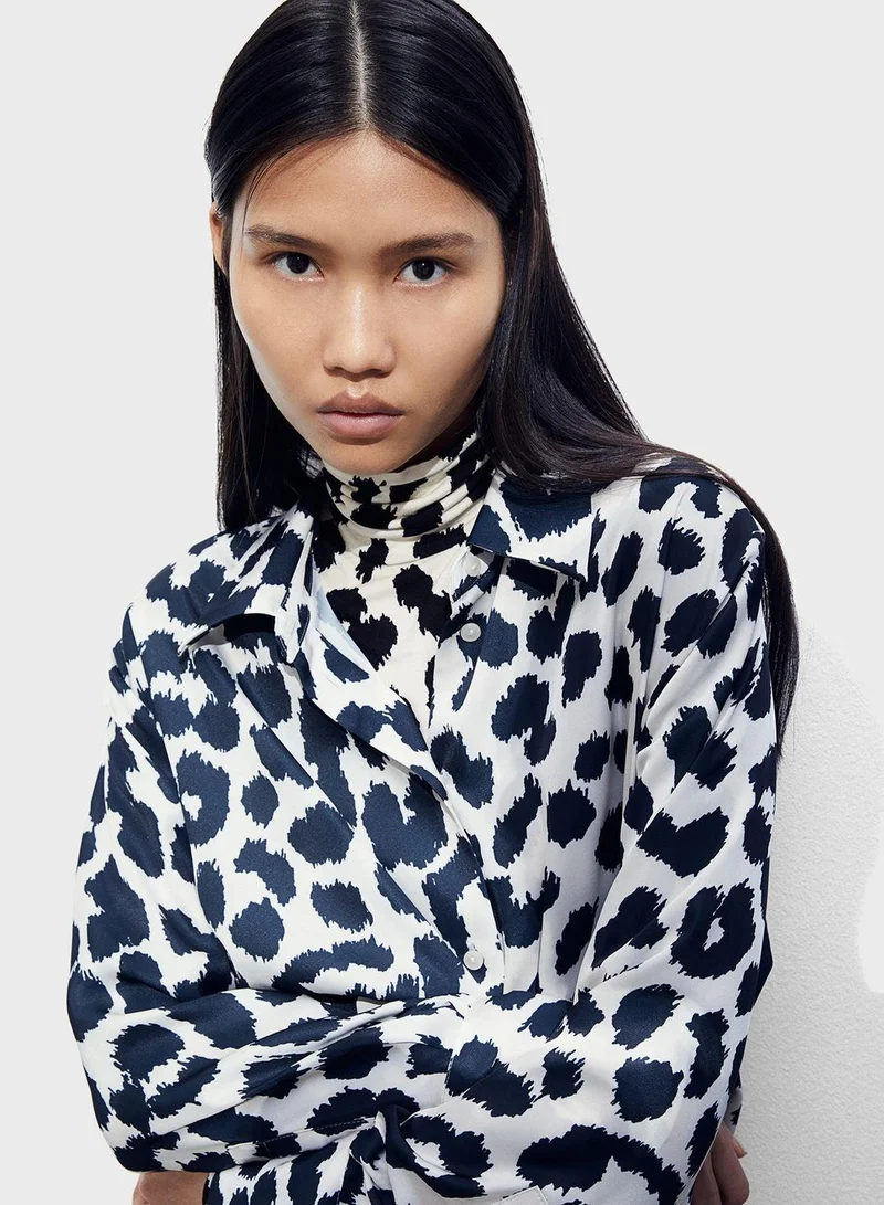 Printed Button Down Shirt