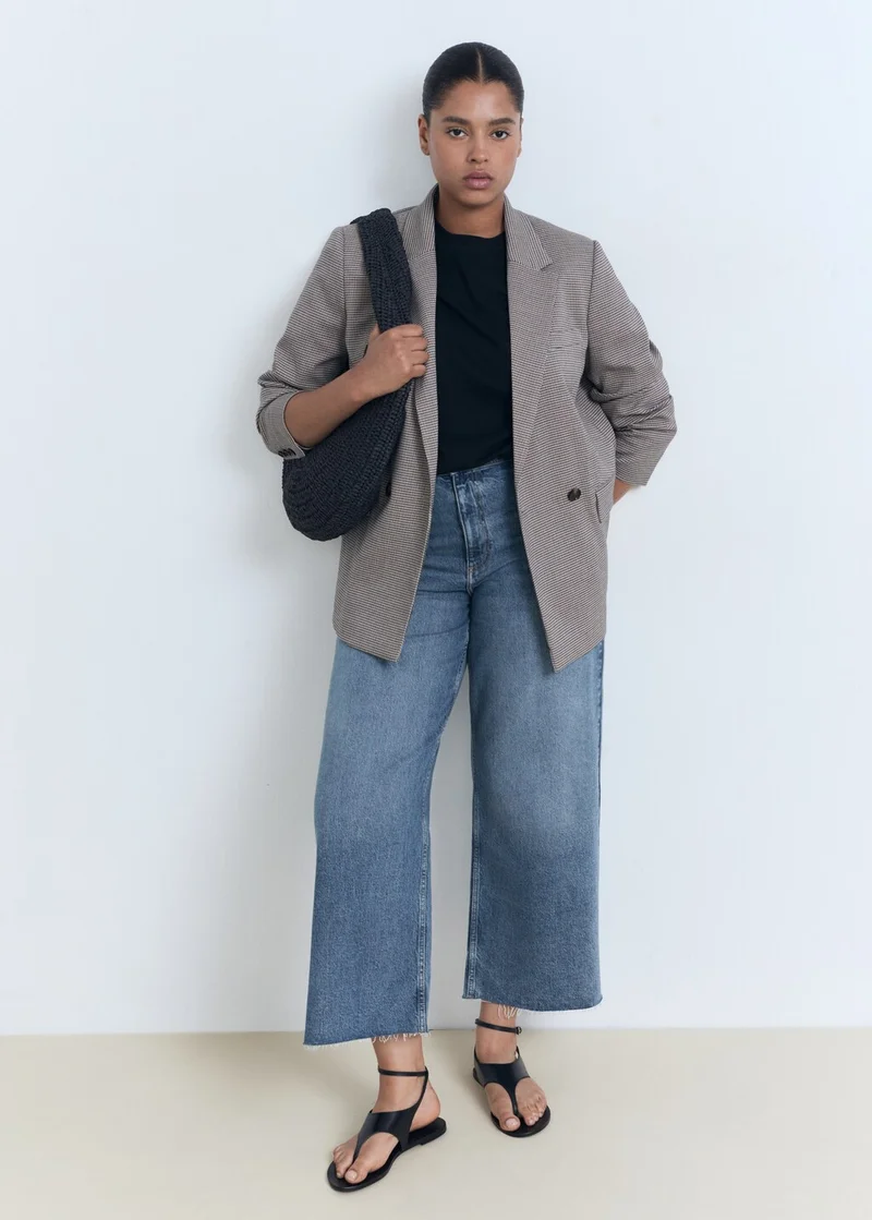 High-Rise Culotte Jeans