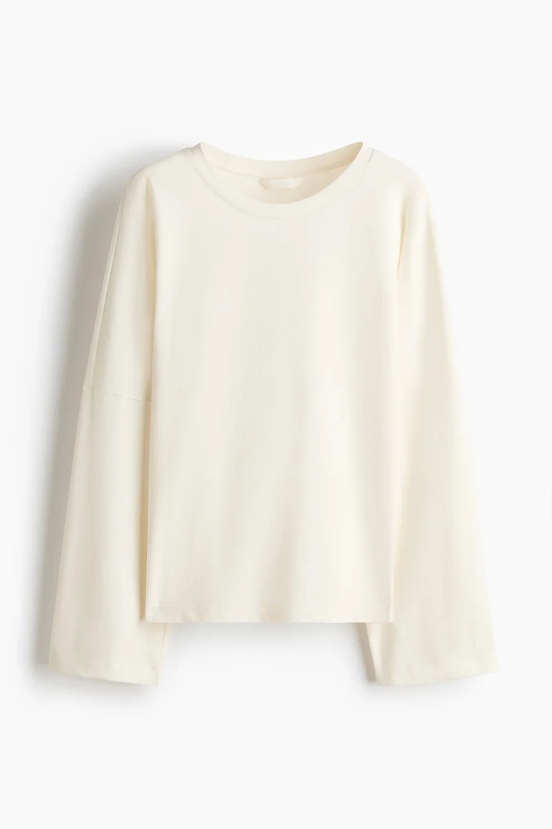 Cotton Long-Sleeve Top