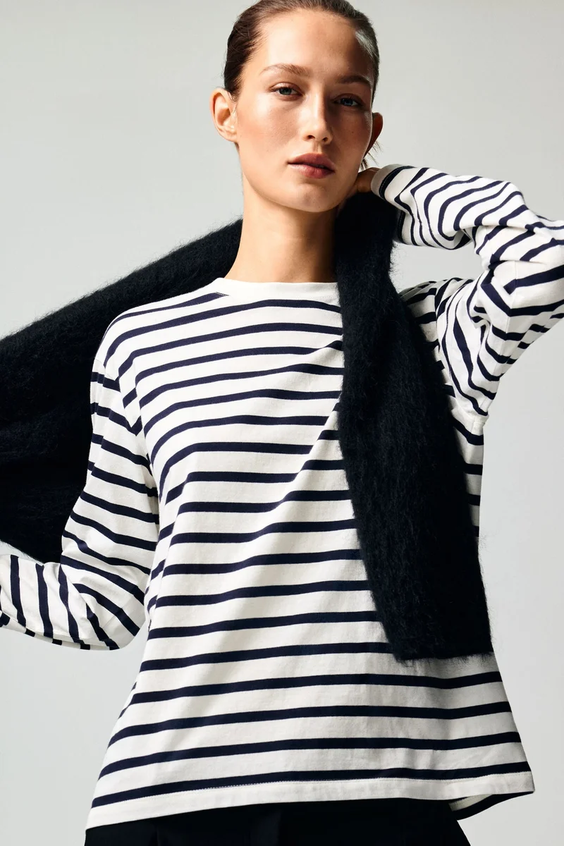 Cotton Long-Sleeve Top