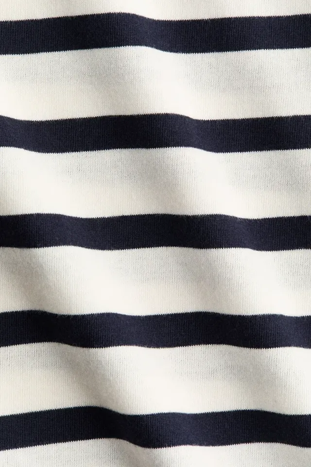Women's Blue Dark Cotton Jersey Long-Sleeve Top – image 5