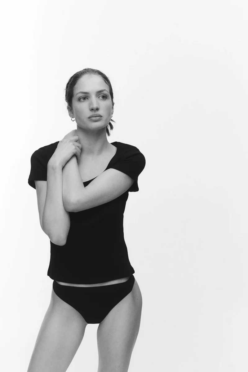Ribbed Cotton T-Shirt