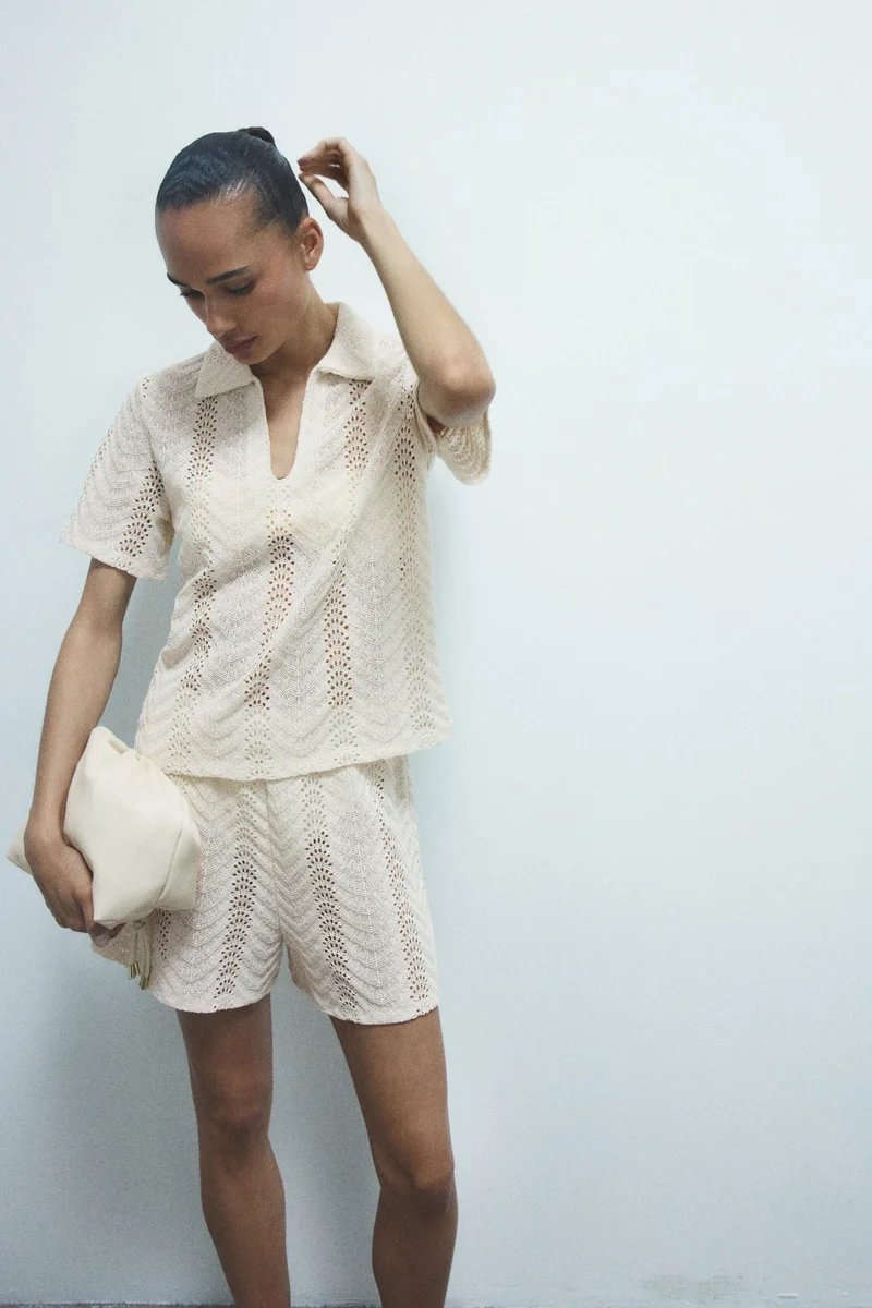 Crochet Polo Shirt