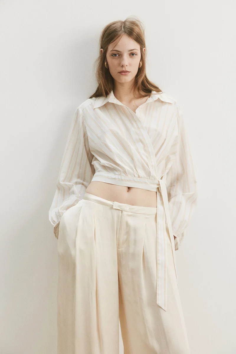 Cotton Wrap Shirt