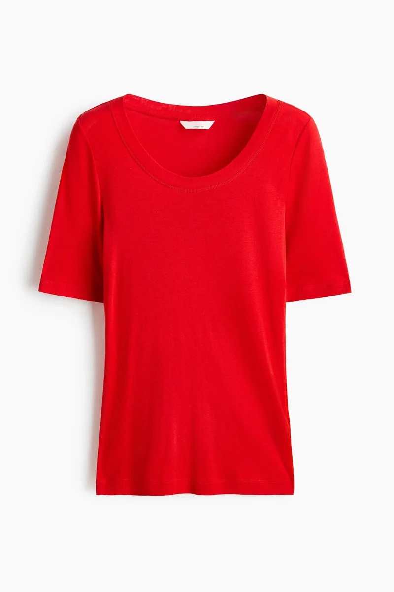 Pima Cotton Scoop-Neck T-Shirt