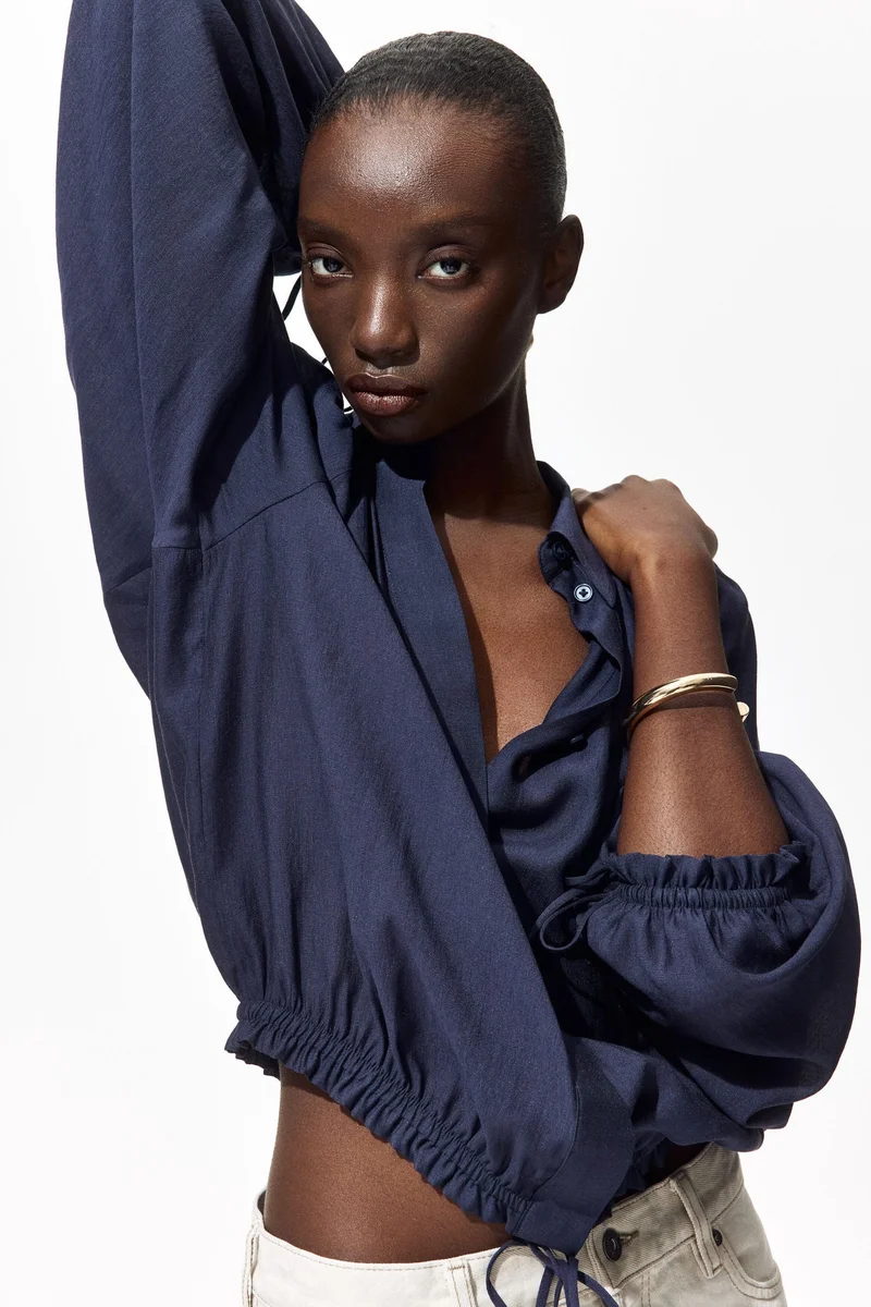 Oversized Drawstring Shirt