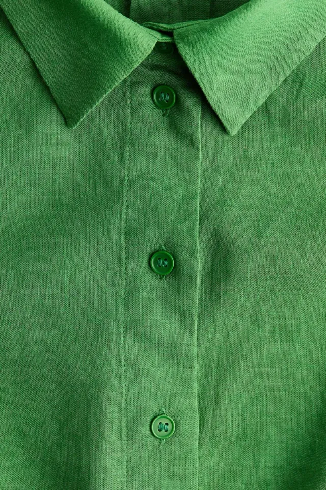 Oversized Linen-Blend Shirt – image 2
