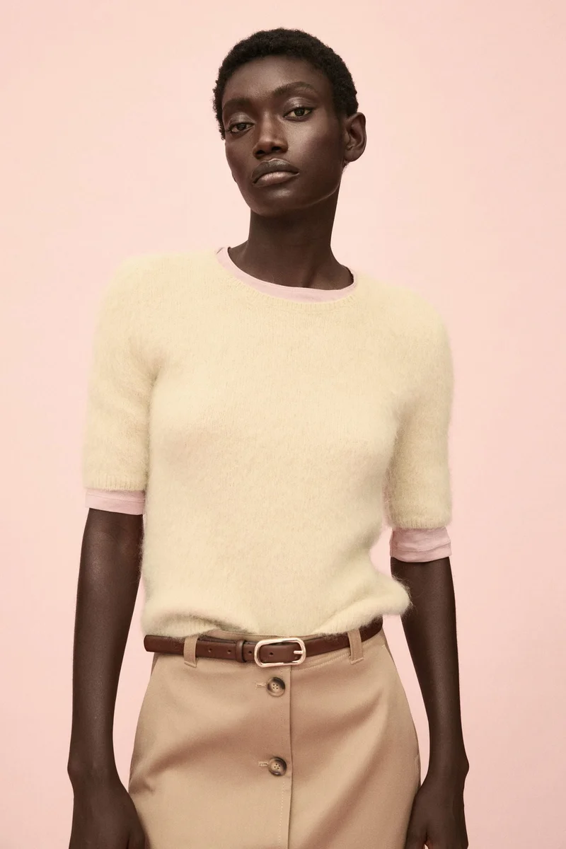 Knitted Mohair Blend T-shirt
