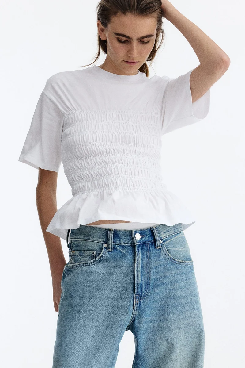 Smocked T-shirt