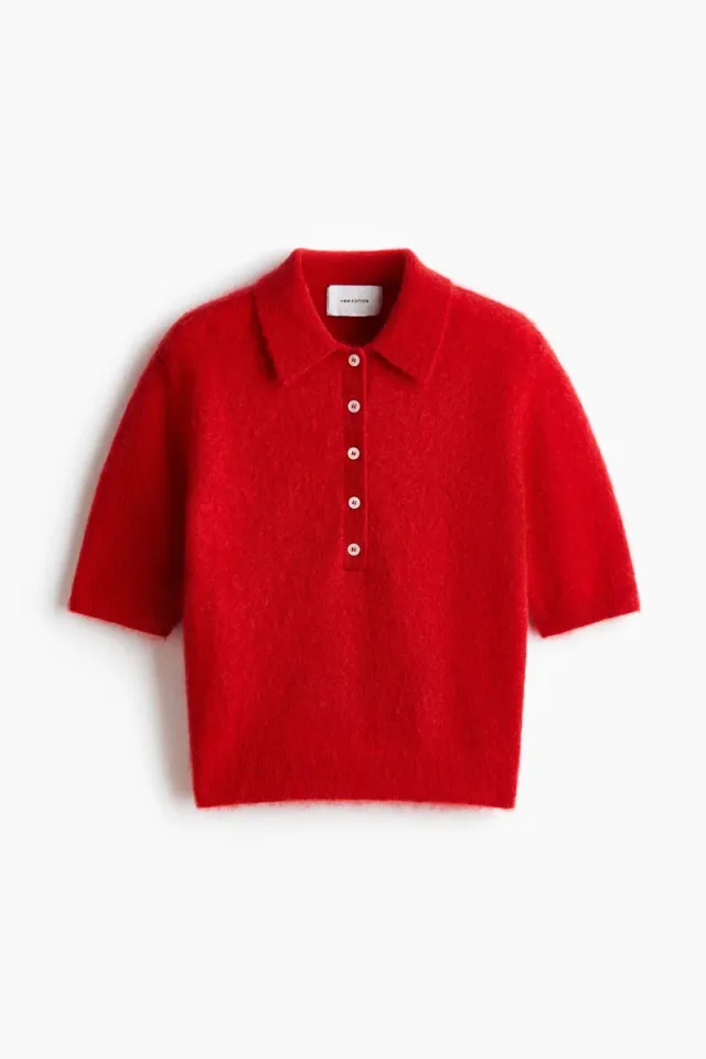 Mohair-Blend Polo Shirt – image 6