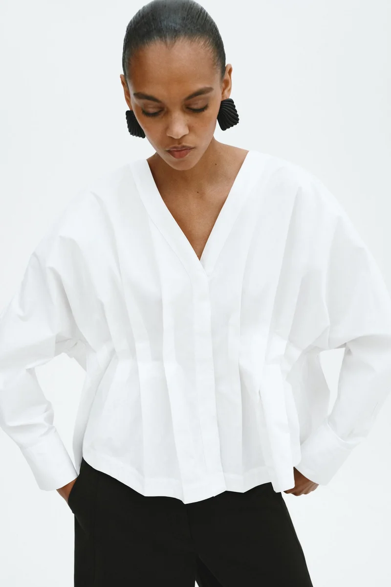 Cotton Waisted Blouse