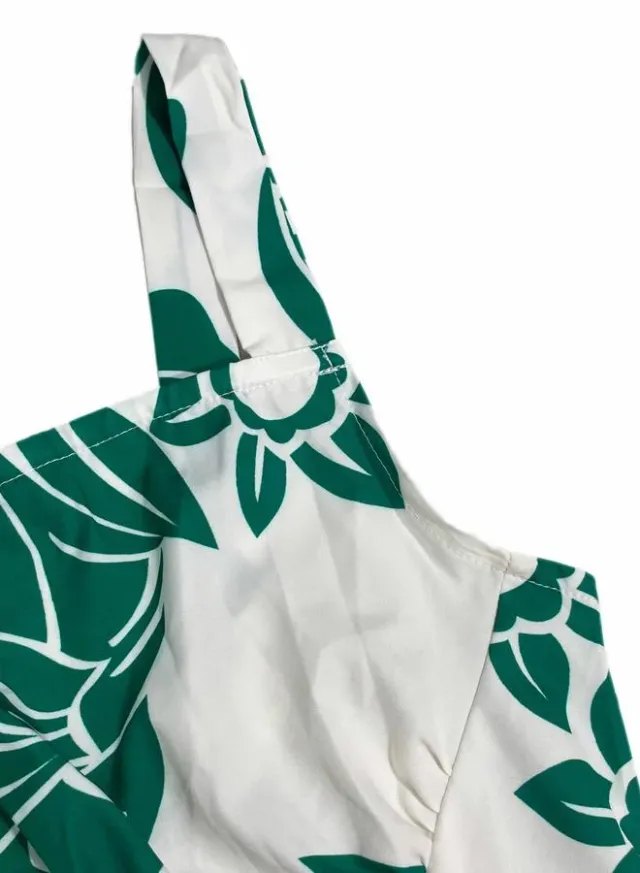 فستان طويل بحمالات وقصة واسعة مطبوع – صورة 7
