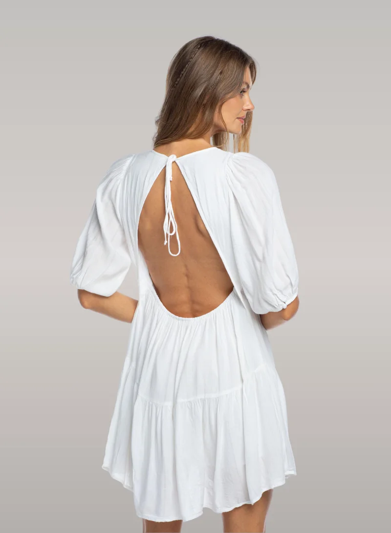Open Back Tiered Mini Dress