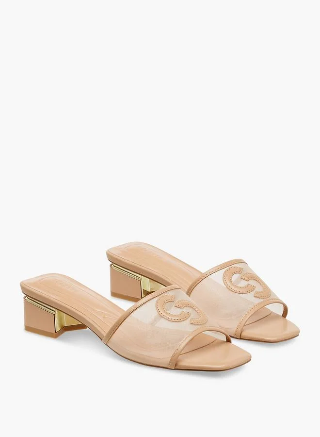 Women's Textured Slip-On Block Heel Sandals
